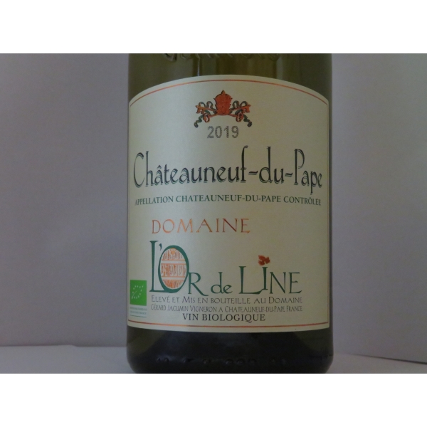 Domaine l Or De Line Cndp Blanc 2019