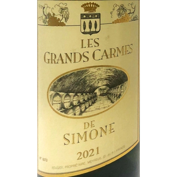 Château  Simone Les Grands Carmes De Simone Blanc 2021