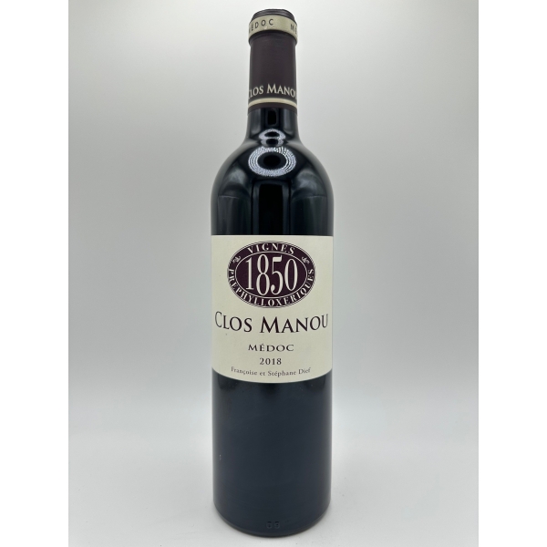 Clos  Manou Vignes Prephylloxeriques 1850 2018