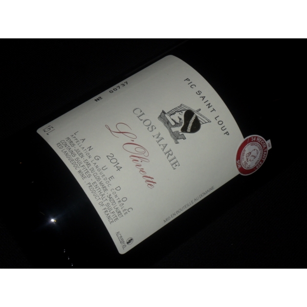 Clos  Marie Rouge L'olivette 2014